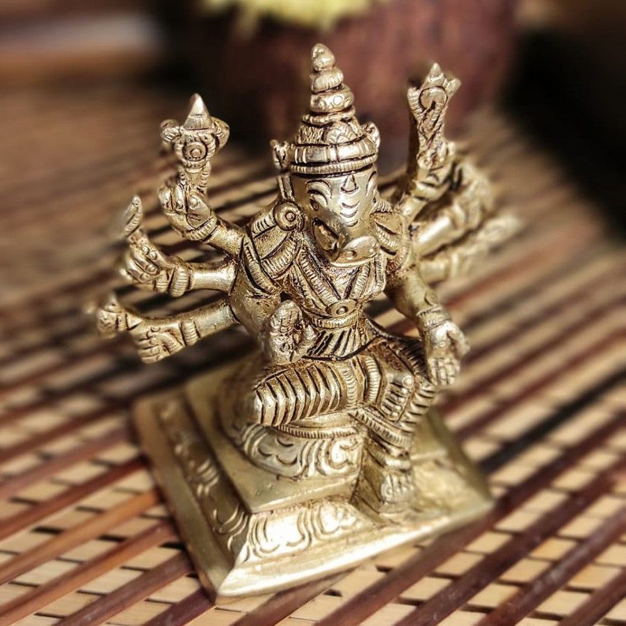PujaCraft Brass Varahi Amman Idol (Width: 7cm, Height: 7cm, Weight: 275 Grams)