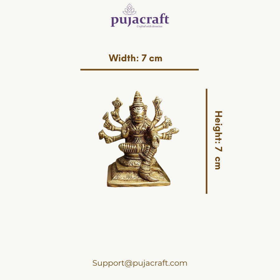 PujaCraft Brass Varahi Amman Idol (Width: 7cm, Height: 7cm, Weight: 275 Grams)
