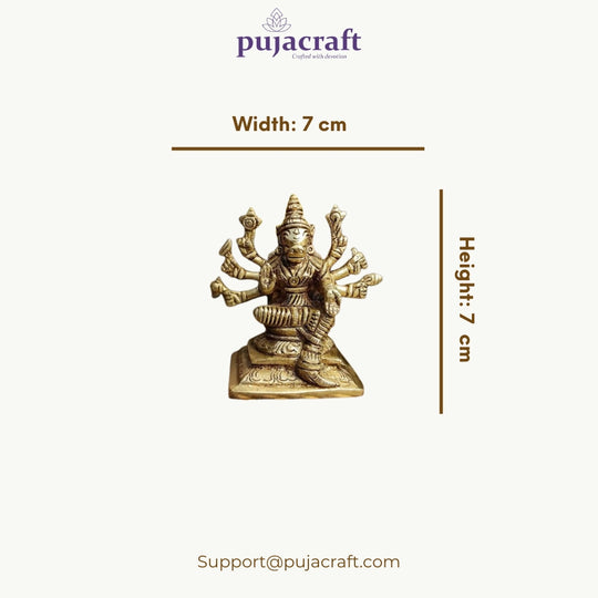 PujaCraft Brass Varahi Amman Idol (Width: 7cm, Height: 7cm, Weight: 275 Grams)