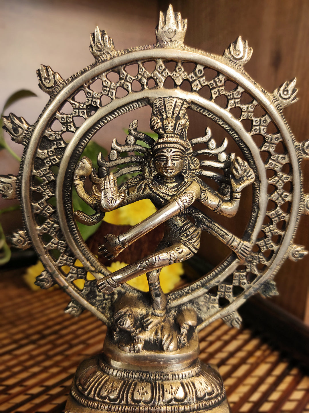 PujaCraft Brass Nataraja Statue ( Big ) (Best Antique, Height: 20cm, Width: 17cm, Weight: 1040 Gram)