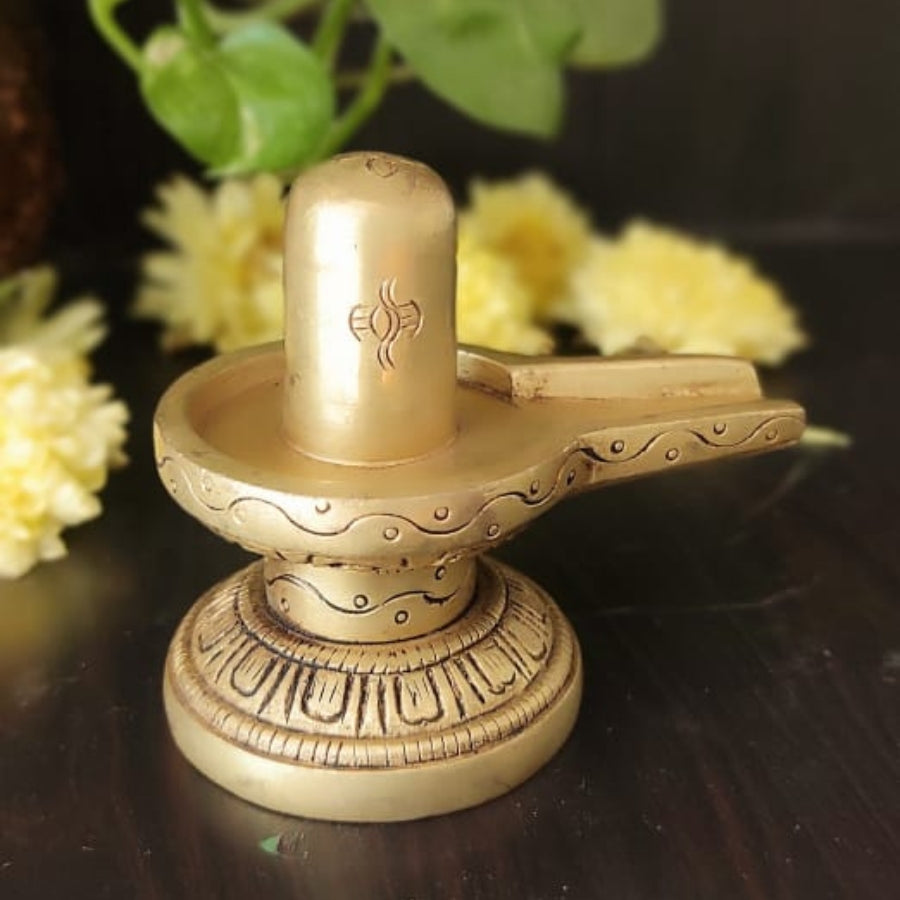 PujaCraft Brass Shiva Lingam ( Width: 5cm, Height: 8cm, Weight: 445 Grams )