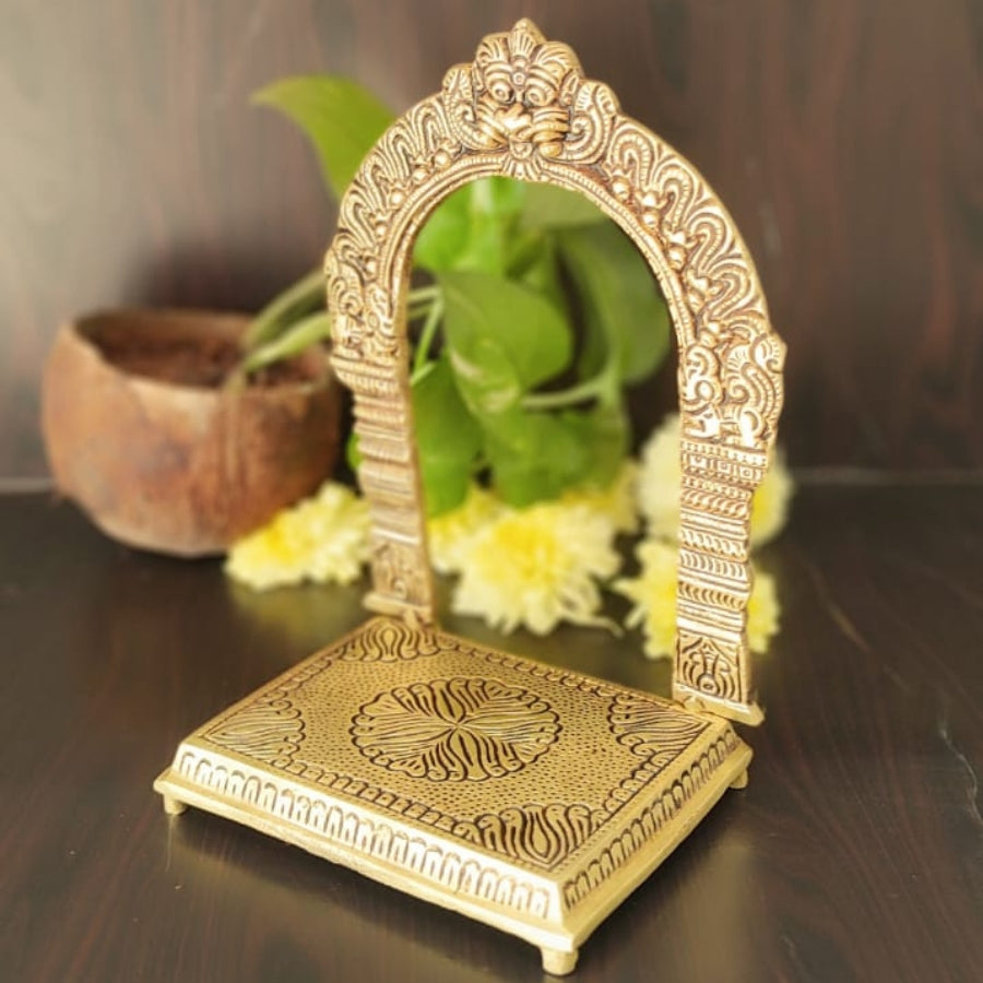 PujaCraft Brass Prabhavali Arch ( Big Size ) ( Width: 13cm, Height: 19cm, Weight: 820 Grams )