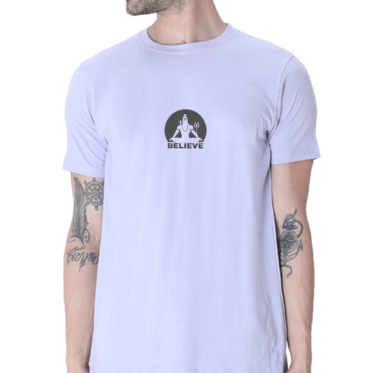 PujaCraft Shiva Believe Classic Lavender Colour T-shirt