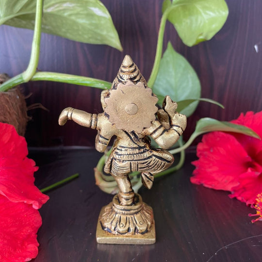 PujaCraft Brass Dancing Ganesha Statue | Ganapati Idol ( Width: 7cm, Height: 10cm, Weight: 272 Grams )