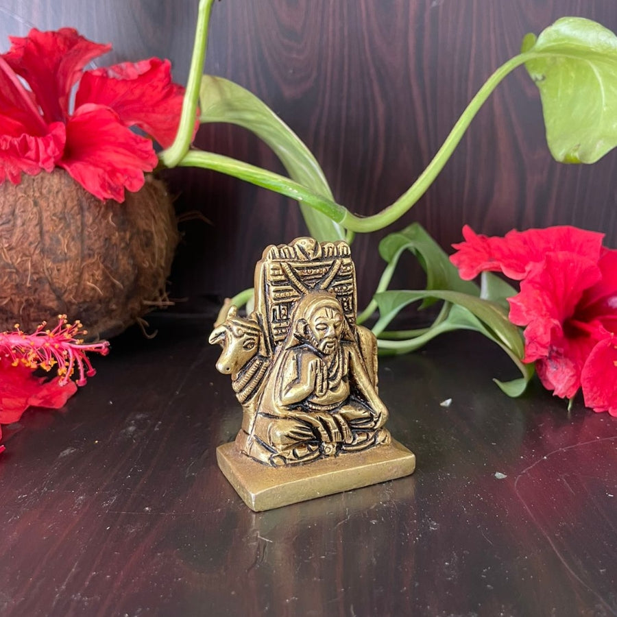 PujaCraft Raghavendra Swamy Idol ( Width: 5cm, Height: 5.5cm, Weight: 240 Grams )
