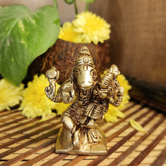 Brass Lakshmi with Varahar Idol ( Width: 5cm, Height: 6cm, Weight: 188 Grams )