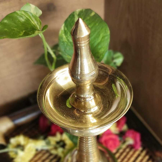 PujaCraft Brass Big Kerala Vilakku  (Good Quality , Height: 30cm , Width: 10.5cm , Weight: 750 Gram)