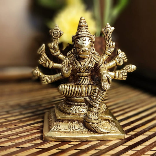 PujaCraft Brass Varahi Amman Idol (Width: 7cm, Height: 7cm, Weight: 275 Grams)