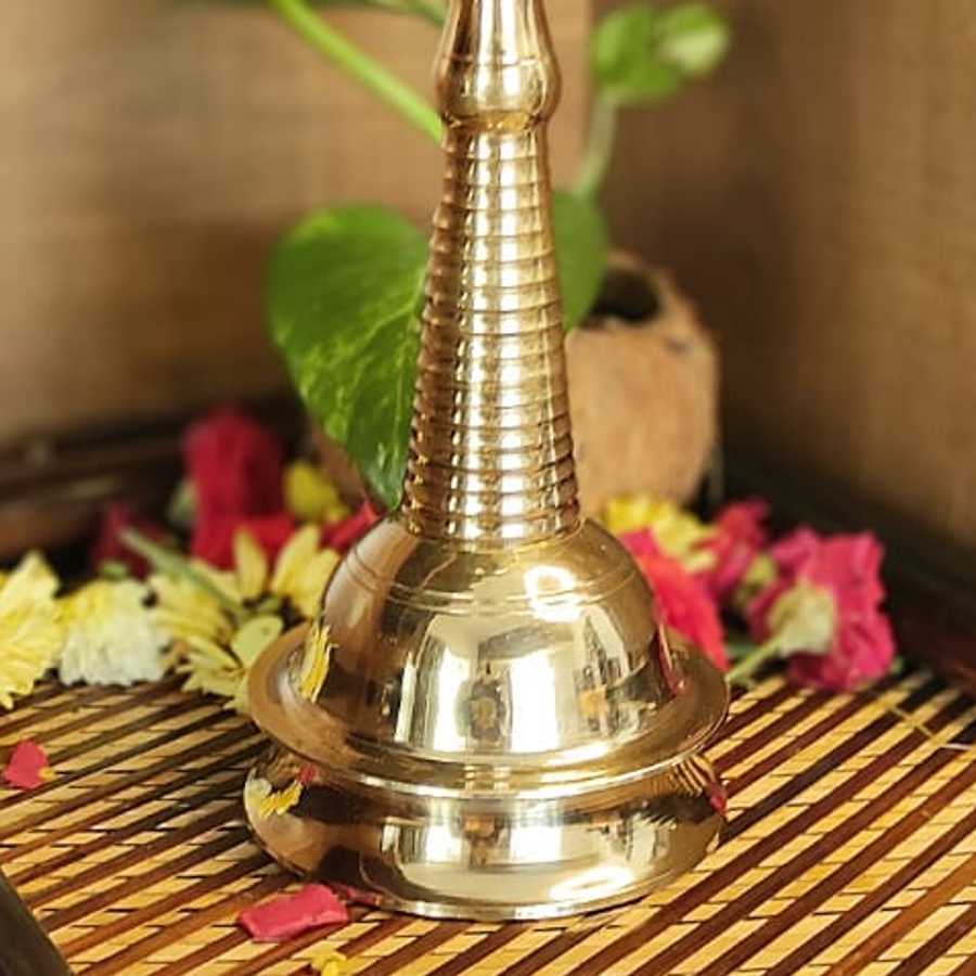 PujaCraft Brass Big Kerala Vilakku  (Good Quality , Height: 30cm , Width: 10.5cm , Weight: 750 Gram)