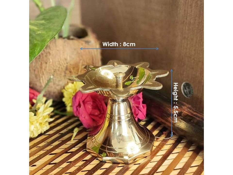 PujaCraft Brass Navagrah Vilak (Antique deep, Height: 5.5cm , Width: 8cm , Weight: 120 Gram)